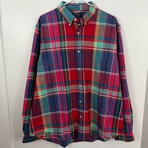 Polo Ralph Lauren Classic Fit Plaid Button Down Shirt Mens XXL Multicolor